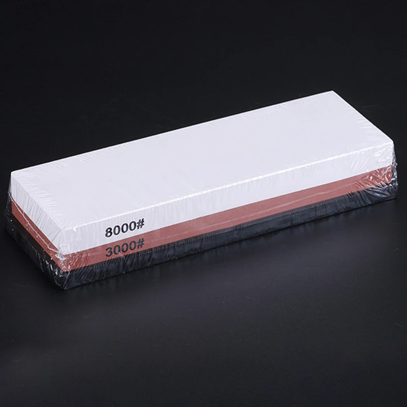 Sharpening Stone 3000& 8000 Grit- Double Sided Whetstone Set for Knives with Non-Slip Bamboo Base and Free Angle Guide