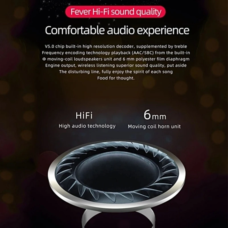 A6S Mini TWS Twins True Wireless In Ear BT5 0 Stereo Earphones Earbuds Sports Headsets with Mic 280MAh Auto Charging Box Black 