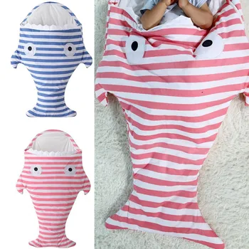 

New Shark Baby Sleeping Bag Envelope Winter Warm Kids Sleepsack Footmuff For Stroller Cotton Sleep Sack Newborn Swaddle Slaapzak