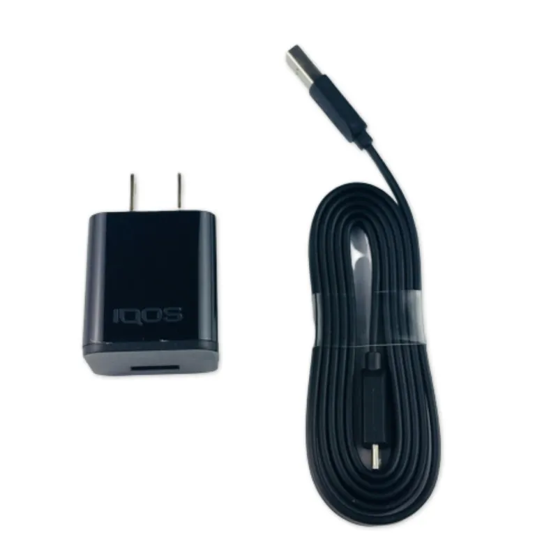 IQOS 2,4 PLUS адаптер USB кабель для передачи данных и зарядки для IQOS коробка для зарядки Ecig набор аксессуаров - Цвет: black charge kit
