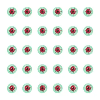 

50pcs Halloween Props Plastic Eyeballs Luminous Eyeballs Props (Light Green)