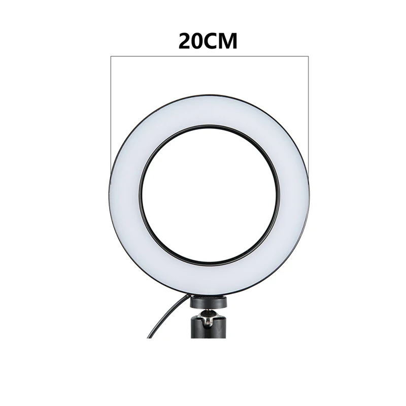 Tycipy 20 см селфи кольцо свет LED фотография 3200 5500K 5W USB фото камера видео стол мини