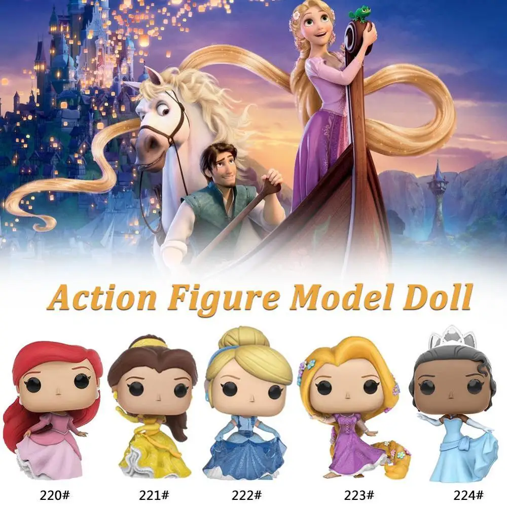 Funko pop официальная Красавица и Чудовище принцесса: Ариэль, Белль, Золушка, Рапунцель, Тиана Виниловая фигурка Коллекционная модель игрушки