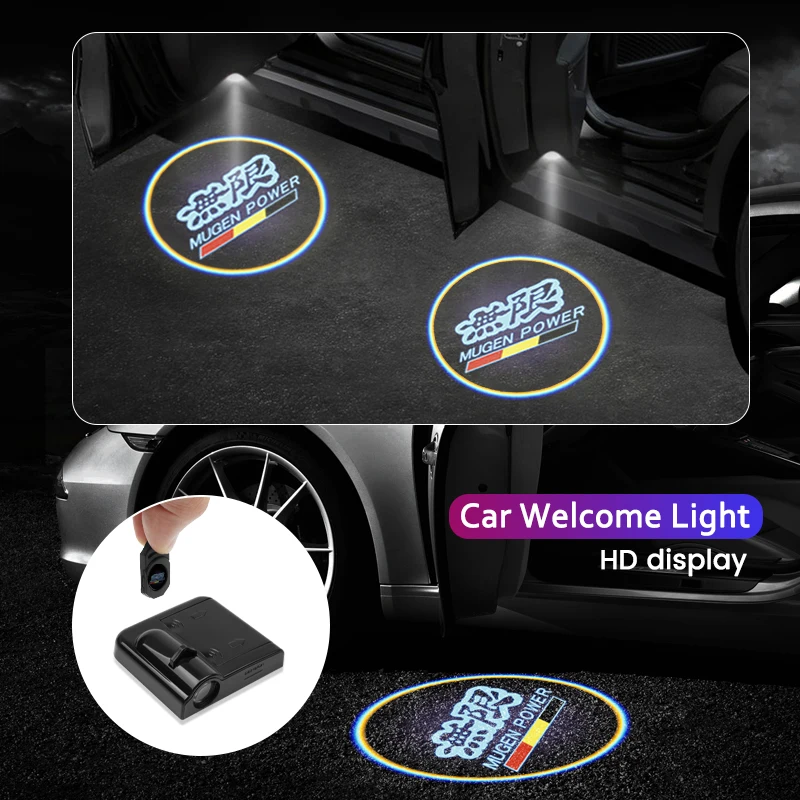 2pcs LED Car Door Projector Welcome Light Decorative Laser For Honda Mugen Power Civic City Accord Odyssey Spirior CRV Hrv | Автомобили и