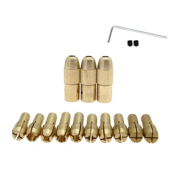 

2/2.3/3.17mm Round Hand Drill Chuck Clamp Clip+5pcs/10pcs 0.3-3.2mm Mini Drill Bit Sandwich Collet