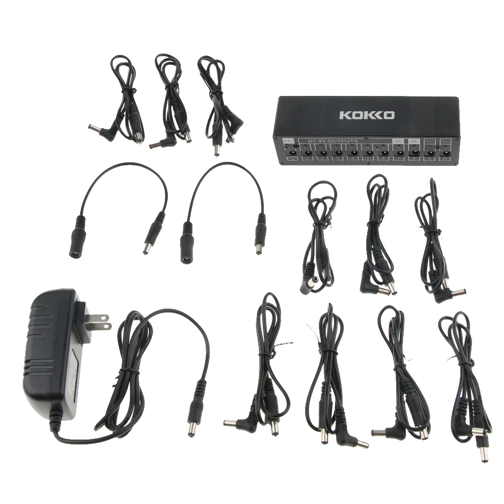 Guitar Effect Pedal Board Power Supply Brick Bank 10 WAY US Plug 9v 12v 18v