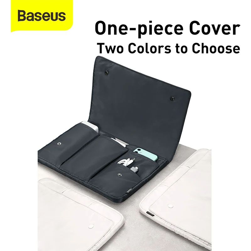 

Baseus Laptop Sleeve 13/16inch Waterproof Travel Storage Bag for Mobile Phone Notebook Large Capaticy Flip-cover Design Sleeve