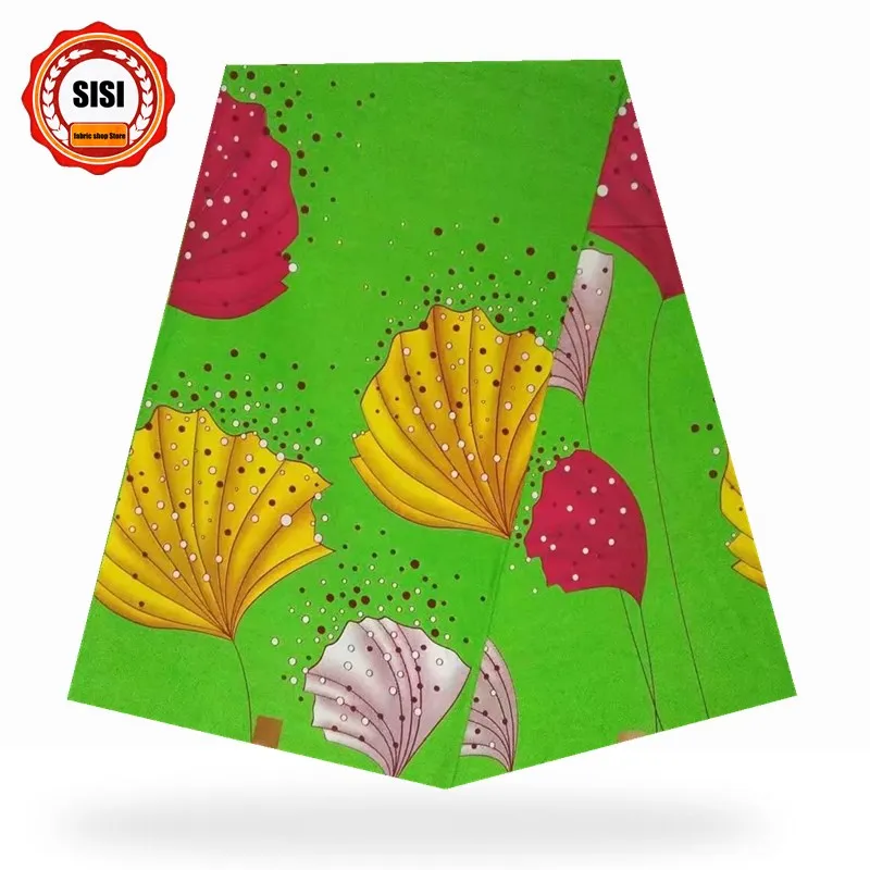 SISI элегантные женские африканские нигерийские Анкара печать воск хлопок Ткань 6 ярдов для высокого качества вечернее платье