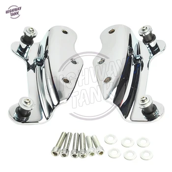 

1 pair 4 FOUR POINT Chrome Motorcycle Docking Hardware Kit case for Harley Road King FLHR Road Glide 2009 2010 2011 2012 2013