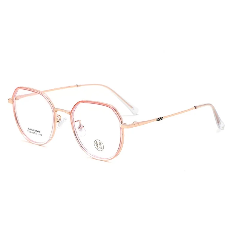 

Женские и мужские многоугольные очки в большой металлической оправе, с золотым клеем