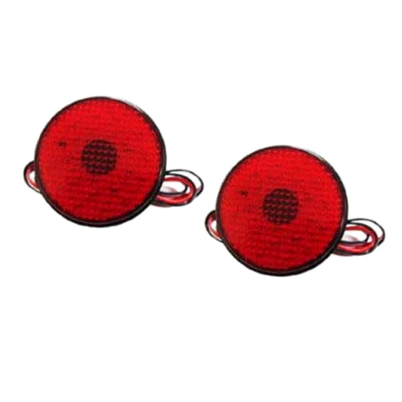 Car Cover 5.8CM Round LED Rear Bumper Reflector Tail Light Brake Lamp for Toyota Highlander Mitsubishi ASX | Автомобили и