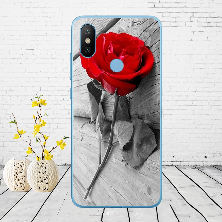 06DD красивый сад красные розы цветы Мягкий силиконовый чехол для Xiao mi Red mi 6 6a mi 8 a2 lite note 5 6 pro 7 Case