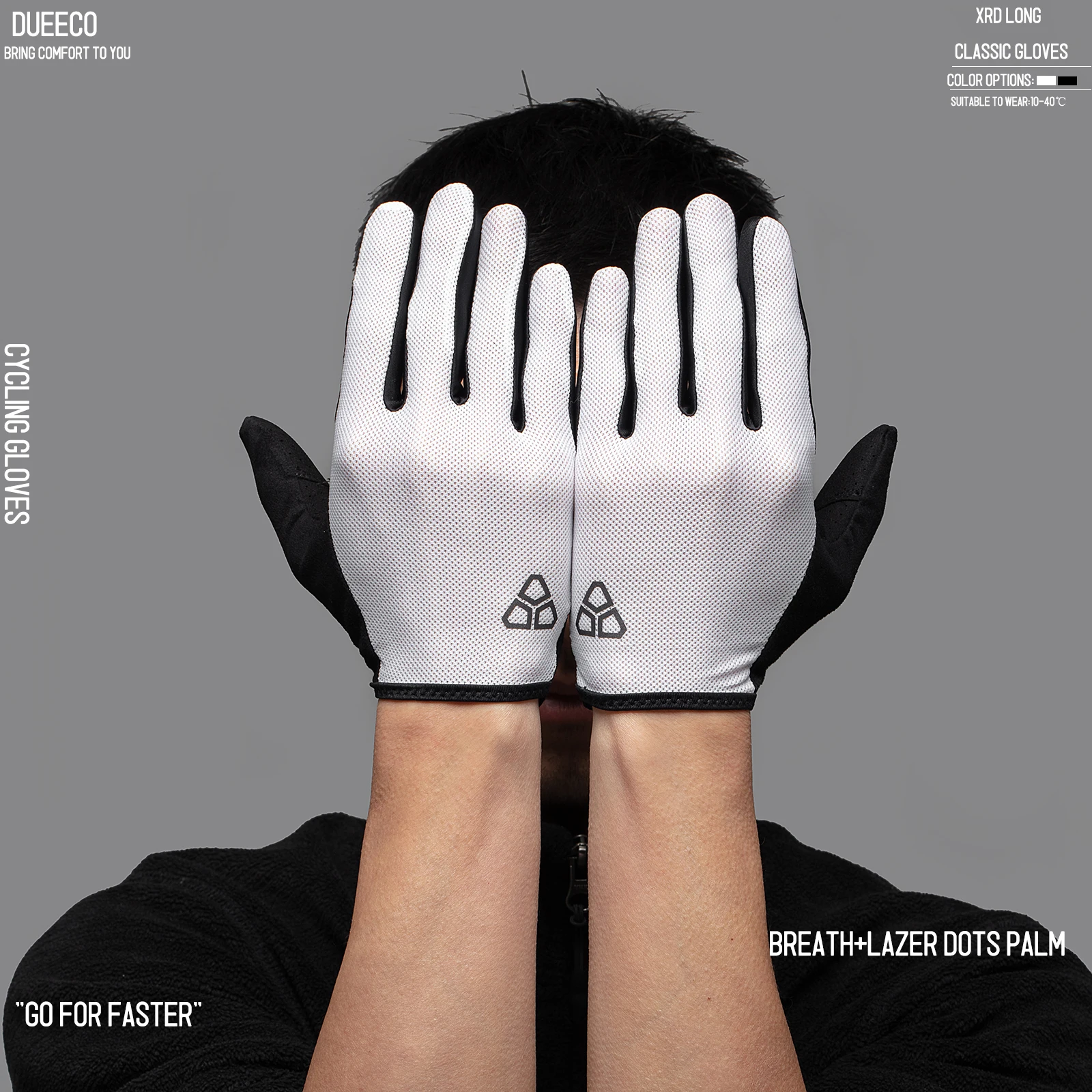 cycling gloves sport gloves DUEECO Full Finger Cycling Gloves Bicycle Gloves Mountain Bike Gloves-XRD Paded with Shock Absorbing Anti-Slip MTB Gloves