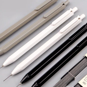 

1X Simple Grey Black Style Mechanical Pencil School Supply Student Stationery 0.5mm