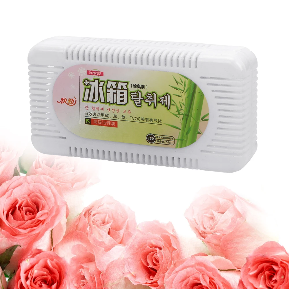 1 шт. дезодорант коробка активированный бамбуковый уголь дезодорант для холодильника очиститель воздуха холодильник для удаления запаха аксессуары для дома - Цвет: Rose