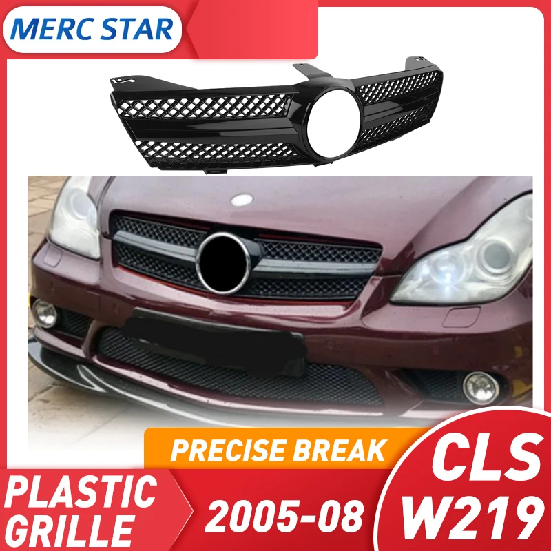 Parrilla delantera apta para parrilla CLS clase W219 201-08 CLS300 CLS350 CLS500 sin emblema | Автомобили и мотоциклы