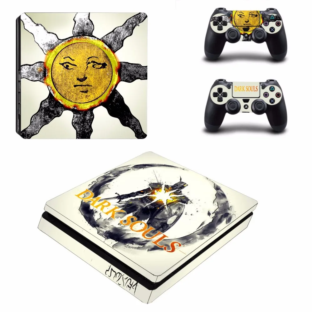 Dark Souls PS4 тонкий стикер кожи для sony playstation 4 консоль и контроллеры PS4 тонкий стикер кожи наклейка