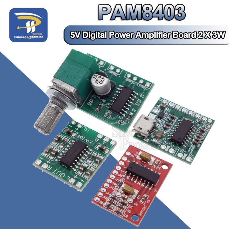 3.4V-5V PAM8403 Class D Power Amplifier Enlarge Module for Bluetooth Audio 3W*2 3.4V-5V PAM8403 Class D Power Amplifier Enlarge Module for Bluetooth Audio 3W*2