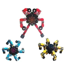 Novelty Fidget Spinner DIY Deformable Stress Relief Toys Fingertip Spin Top Antistress Mechanical Chain Gyroscope Toys for Kids