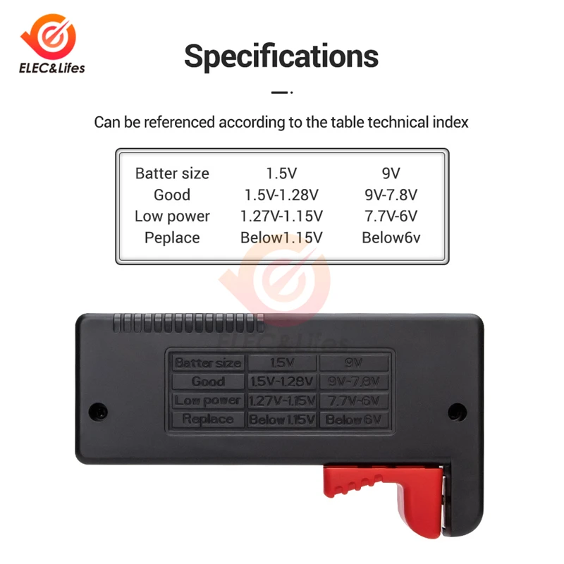 AA AAA Battery Tester BT168 PRO Portable Universal Digital Battery Tester Button Color-coded Scales Indicate Battery Checker 5