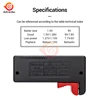 AA AAA Battery Tester BT168 PRO Portable Universal Digital Battery Tester Button Color-coded Scales Indicate Battery Checker 5