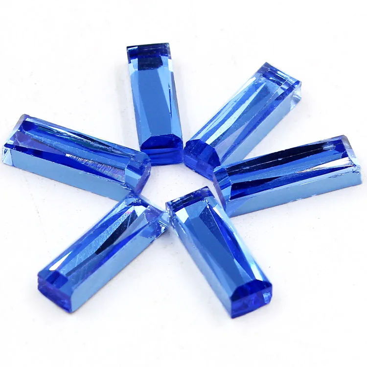 Sapphire ZOTOONE Прямоугольные Стеклянные стразы с плоской задней стороной, отделка DIY, Хрустальная аппликация с камнями для одежды, чехол для телефона, парфюмерная основа, украшение G - Цвет: Sapphire