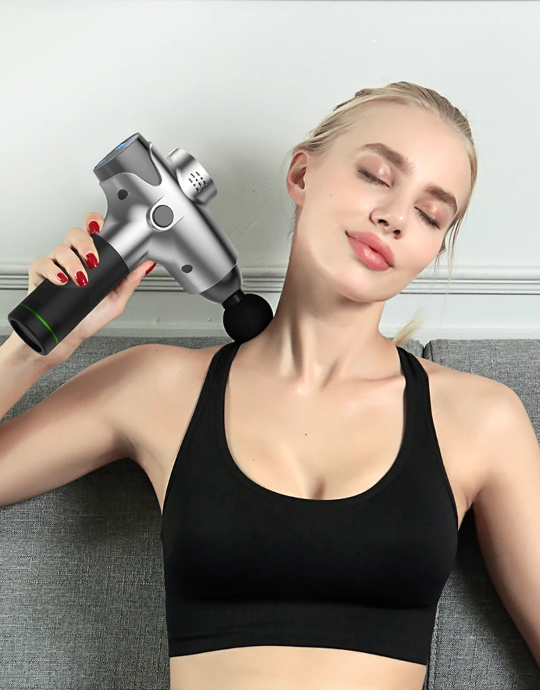 Handheld Percussion Massage Gun Deep Tissue Noiseless Massager for Sore Muscle and Stiffness,20 Var