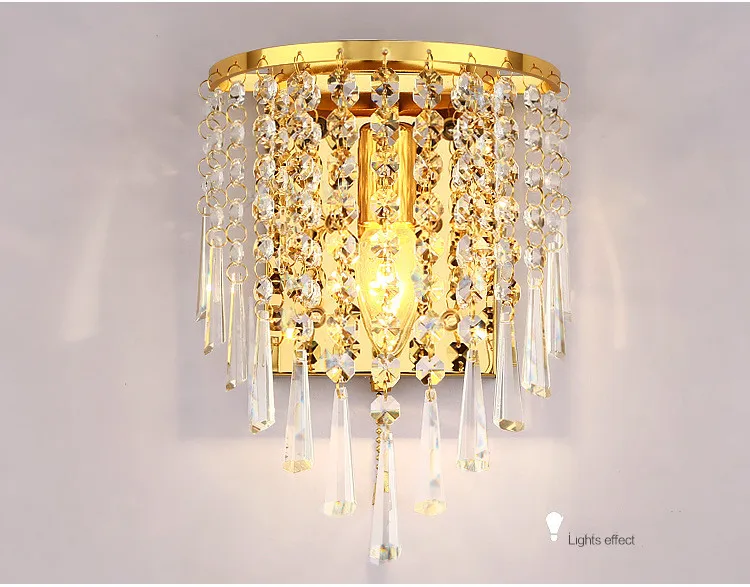 Modern Crystal Chandelier Wall Light, luminária, luzes