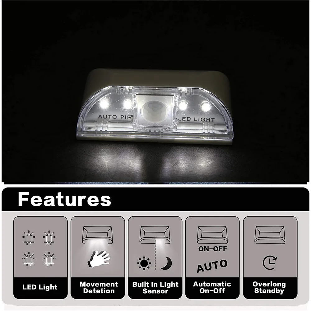 LED Induction Door Lock light Human Intelligent Auto PIR Sensor Door Keyhole Light Night Light for Door Kitchen Hallway Stair potato night light