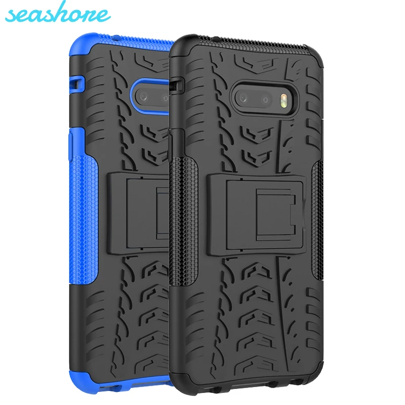 

TPU Soft + PC Case For LG V50S ThinQ holder Phone case Shockproof Protection Protective Coque For LG G8X ThinQ Back Cover