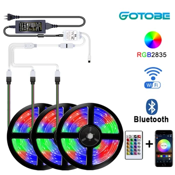 

RGB 2835 Smart LED Strip Wifi Control Bluetooth Control 12V Waterproof Flexible Strip for Hoom Garden Decoration Led Light Strip