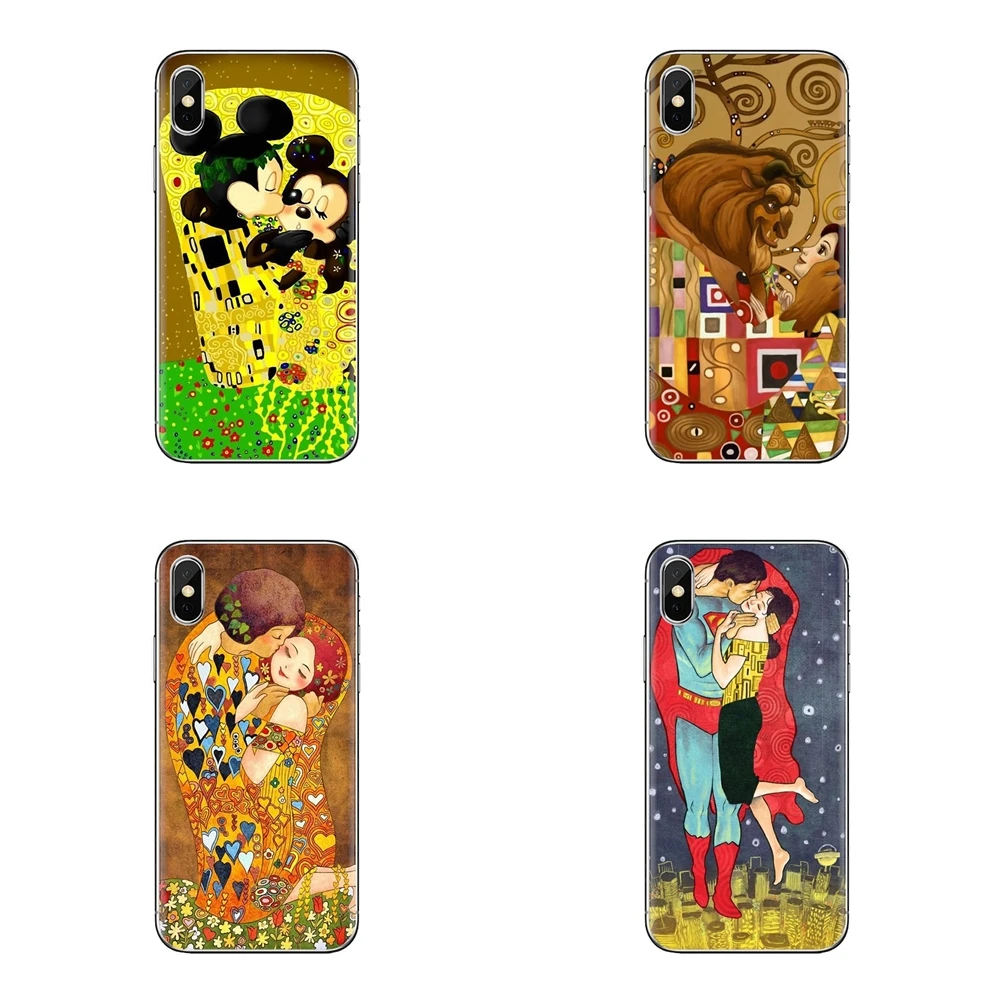 Для iPhone XS Max XR X 4 4s 5 5S 5C SE 6 6S 7 8 Plus samsung Galaxy J1 J3 J5 J7 A3 A5 kiss Gustav Klimt чехлы для телефонов |