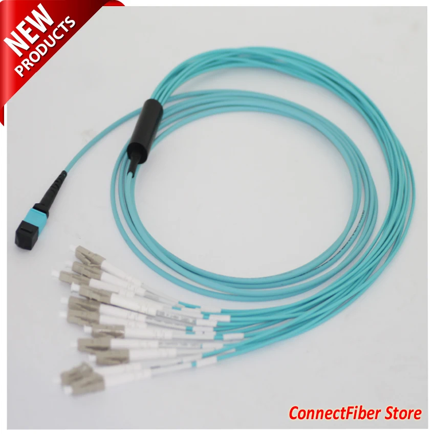 12F MPO MTP-LC UPC многомодовый OM3 Fanout волоконный кабель