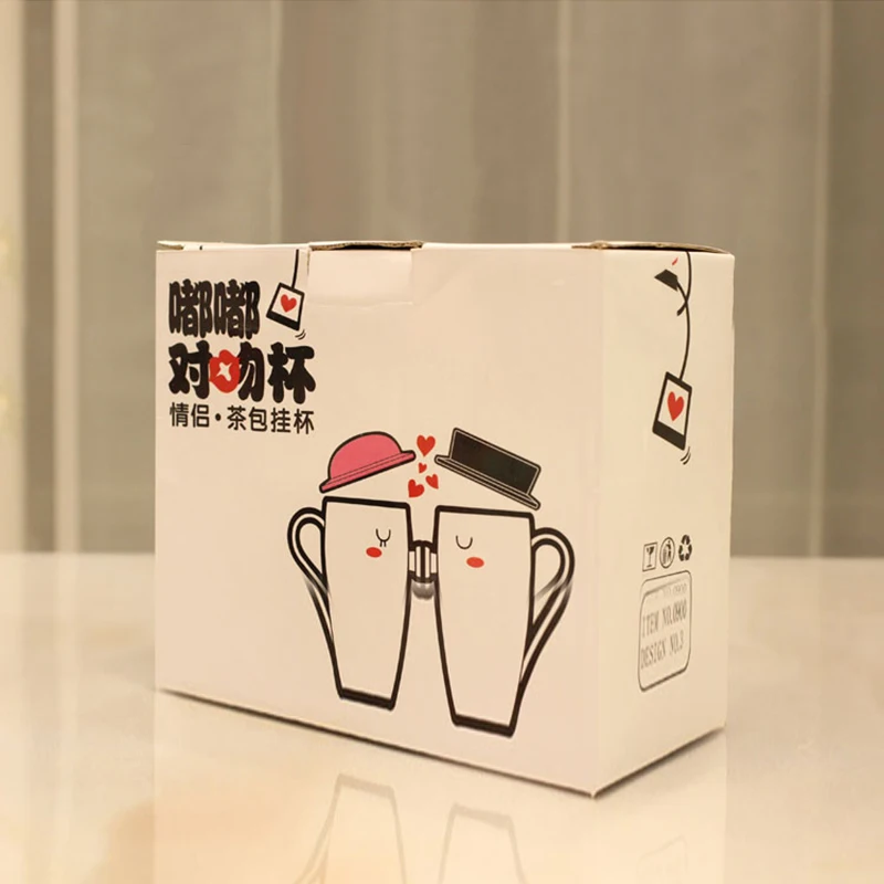 Пара мультяшных керамических чашек граффити чашка с крышкой креативная керамическая чашка пара свадебный подарок чашка