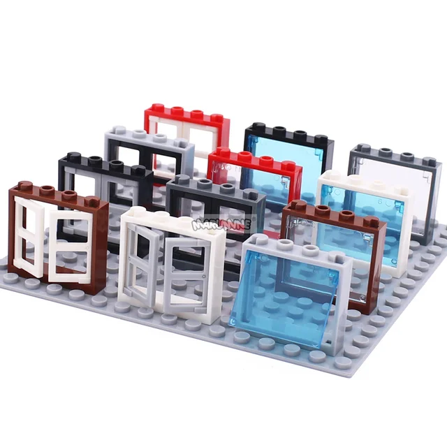 Marumine 3854 Pane For Window 1x2x3 With 60594 Window 1x4x3 No Shutter Tabs Building Blocks Model Kit House Construction Set 2