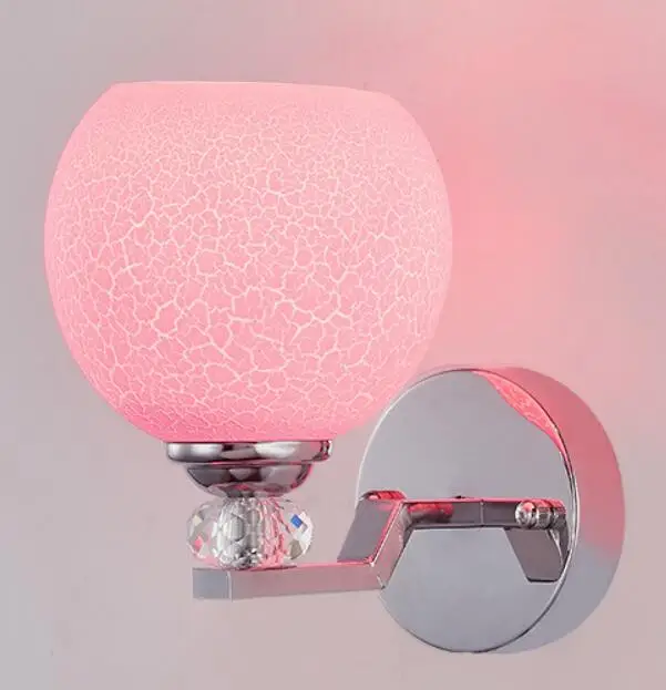 A Pink Витражный светодиодный настенный светильник, современный настенный светильник для гостиной, спальни, коридора, внутреннего Wandlampe, светильник, светильники - Цвет абажура: A Pink