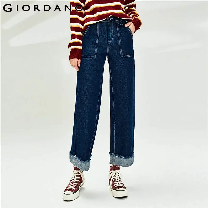 Giordano Women Jeans Roll Up Cuffs 