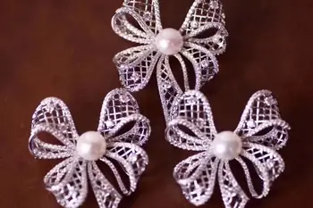 

NEW Bow Brooch Pin Mountings Findings Settings Base Parts Fittings Accessories for Akoya Edison Pearls Agate Beads Stones