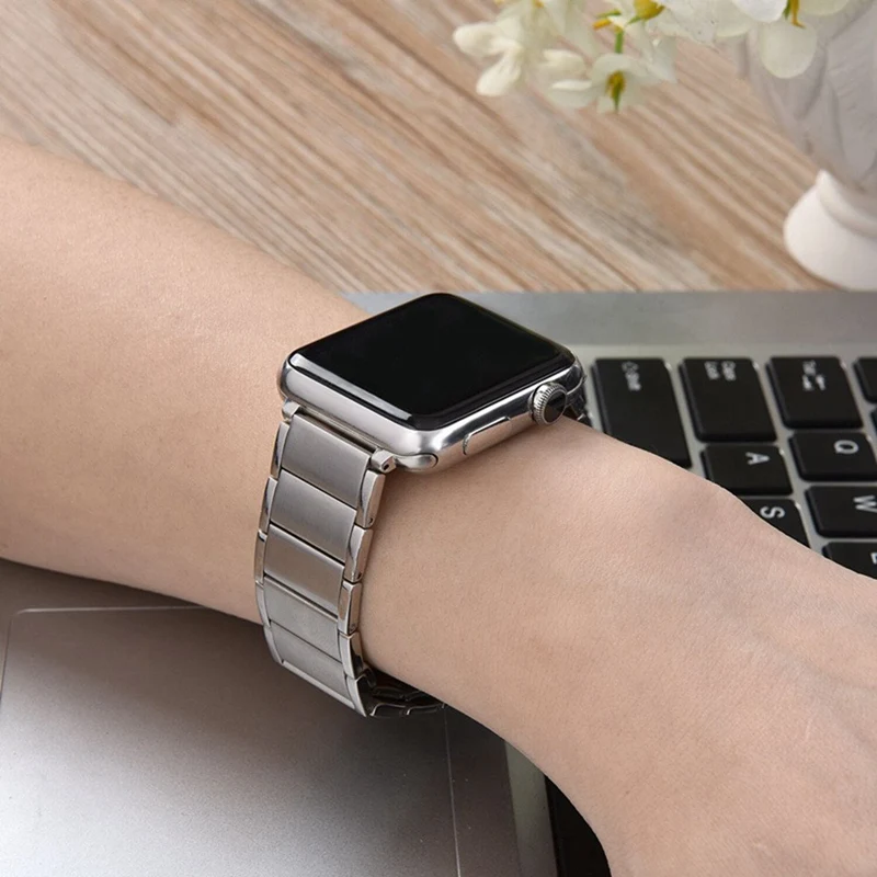 Ремешок для Apple Watch Группа Apple Watch 4 3 2 1 Iwatch ремешок 38 мм 40 мм мужской браслет из нержавеющей стали аксессуары для часов