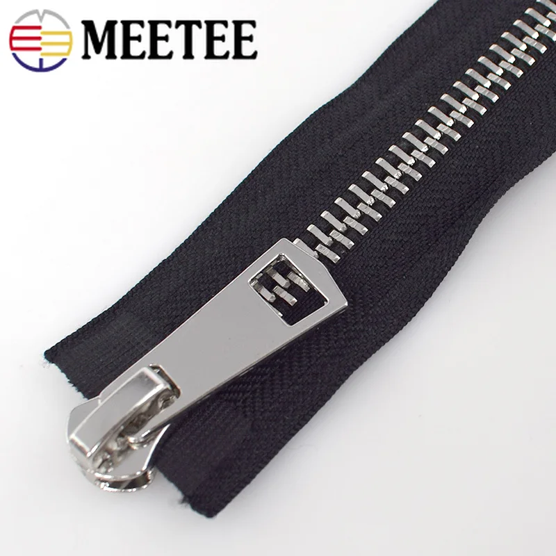 1pc Cremallera Metal 8# Double Slider Zippers New Open End Zipper For Sewing Down Coat Garments Accessories|Молнии| |