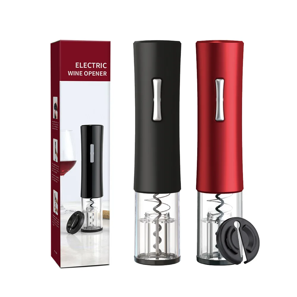 Electric Bottle Opener with Foil Cutter Corkscrew Wine Accessories Smart Automatic Wine Opener Kitchen Appliance paper towel holder cling film cutting holder tin foil paper dividing box storage rack sauce bottle shelf kitchen accessories