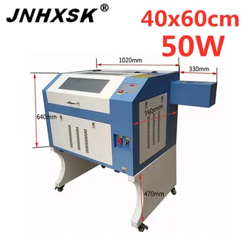 

JNHXSK 50w 6040 laser machine laser engraving machine laser cutter glass rubber CNC 600x400mm marking Acrylic wood leather