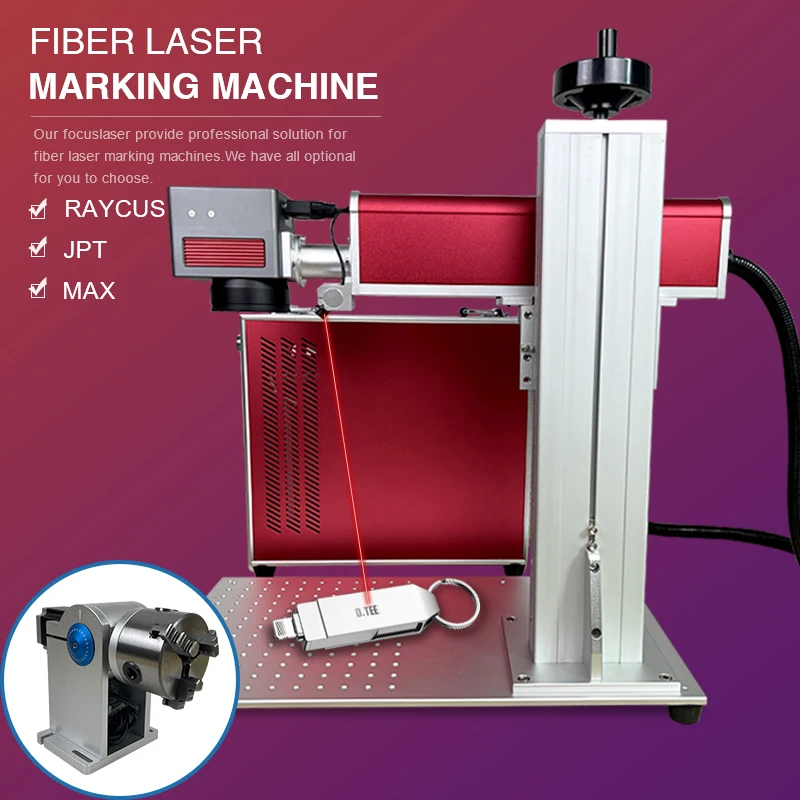 Fiber Laser Metal Engraver Machine JPT Raycus 30W 50W Laser Engraver