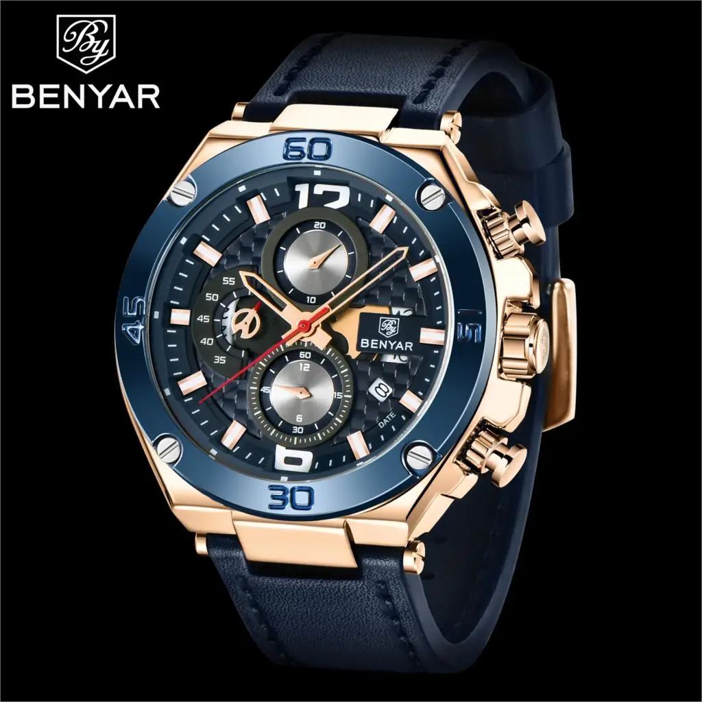 Relogio Masculino 2020 BENYAR кварцевые Многофункциональные спортивные часы с хронографом 30 м