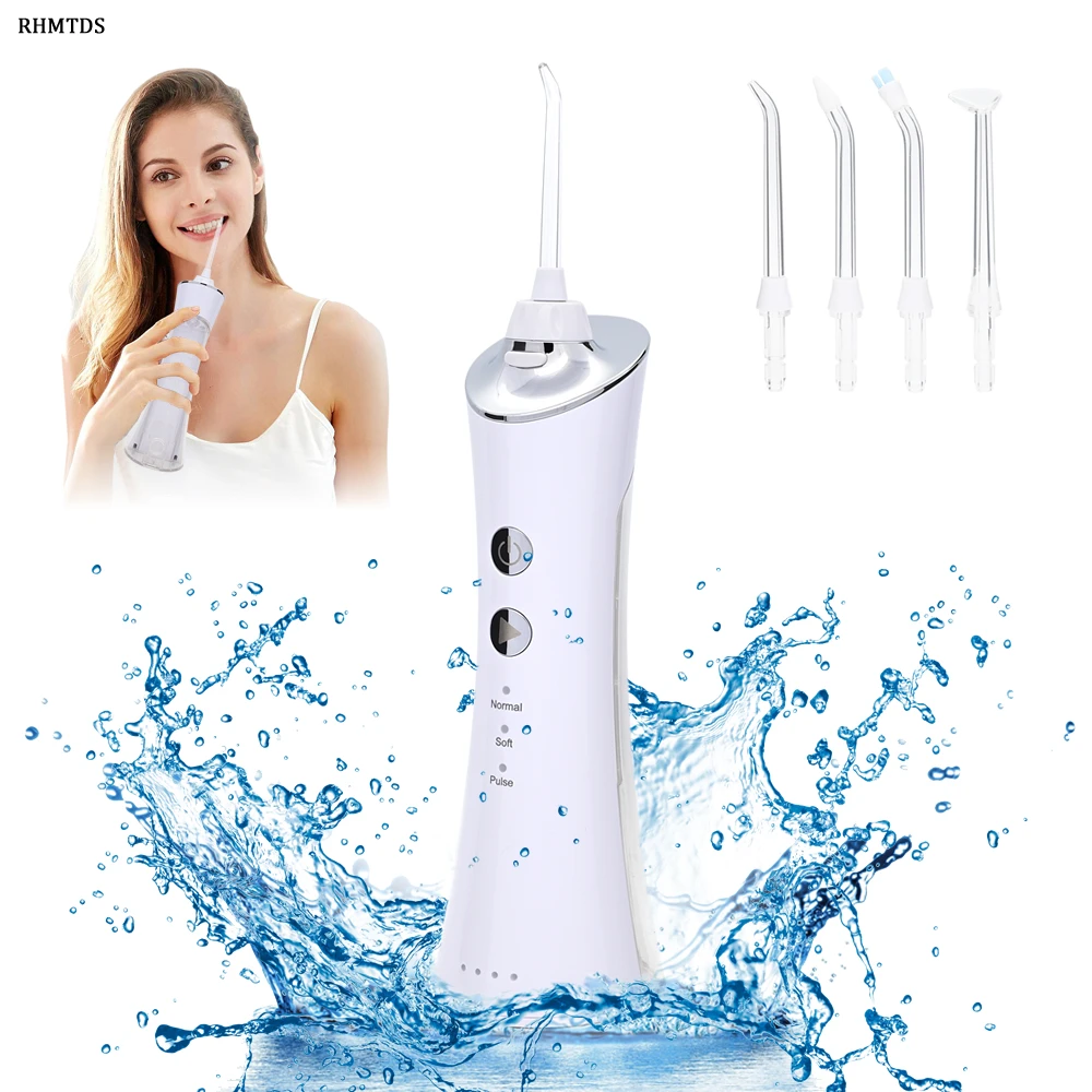 Oral Irrigator USB Rechargeable Teeth Whitening Dental Floss Dental Irrigator Waterproof 3 Modes Water Flosser Teeth Cleaner цена и фото