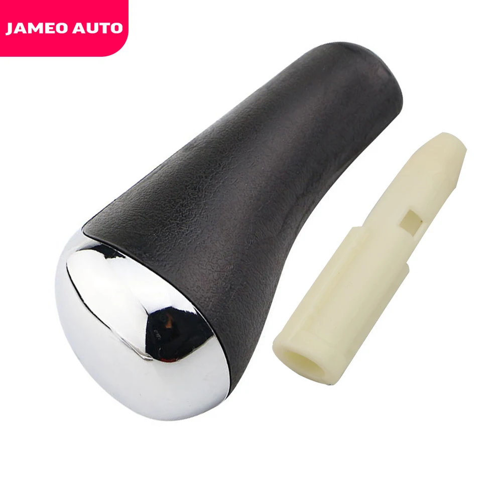 Jameo Auto 1 Set Car Gear Head Shift Knob and Sleeve Adapter Lever Fit for Citroen C5 C6 2000 - 2019 AT MT Replacement Parts