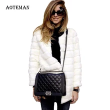 Осенне-зимнее женское пальто из искусственного меха повседневные однотонные куртки с длинным рукавом пальто Модное теплое меховое пальто Casaco Feminino размера плюс