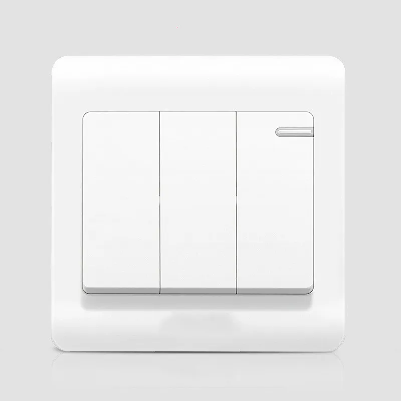 

Switch socket panel switch wall three single control fluorescent Double control / Single control
