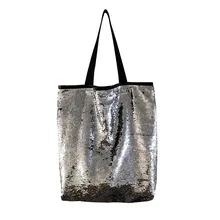 Tote Bag Women Sequins Colorful Shoulder Bags Princess Shopping Bags Bling Handle Bags Shoulder Messenger Handbags