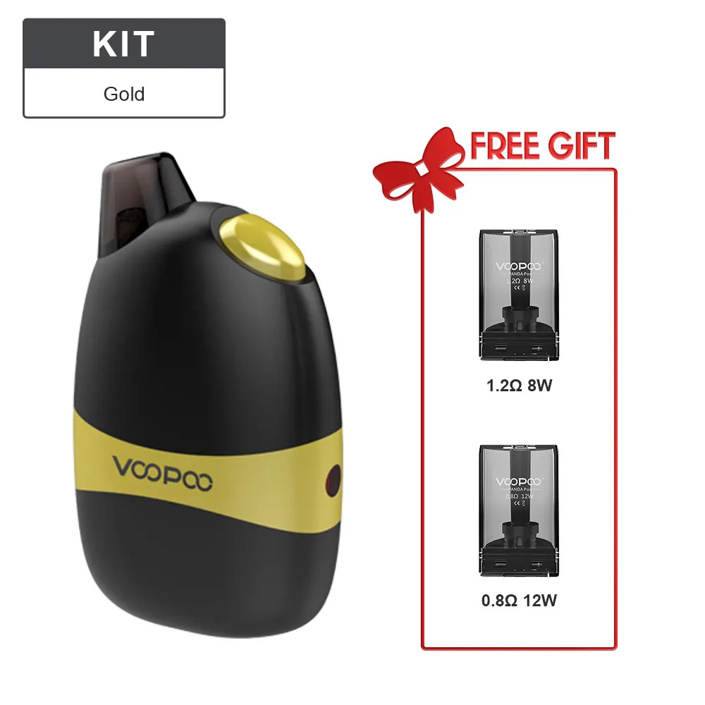 Оригинал VOOPOO панда AIO Pod Комплект мини Vape 1100 мАч батарея 5 мл Pod все-в-одном Pod электронная сигарета Pod система